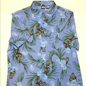 Star Wars Chewbacca Hawaiian Theme Button Down
